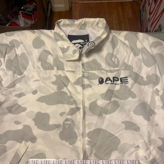 2014 A Bathing Ape Bape Coach Jacket White Snow Camo