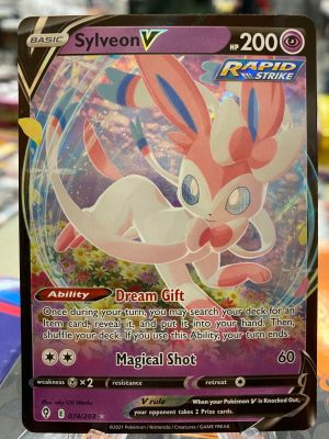 2021 Pokemon Sylveon V Evolving Skies Full Art 074 of 203 Holo Mint - Image 2