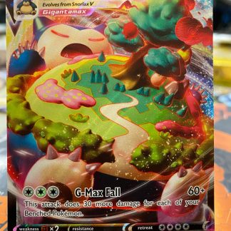 2020 Pokemon Snorlax Vmax Sword & Shield Base Set Full Set 142 of 202 Holo Mint