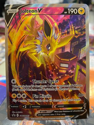 2021 Pokemon Jolteon V Sword & Shield Black Star Promo Full Art SWSH183 Holo Mint - Image 3