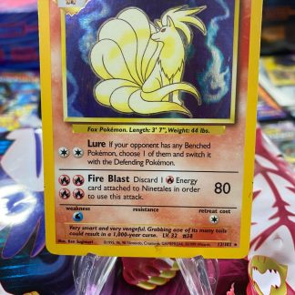 1999 Pokemon Ninetales Base Set Holo 12 of 102 Moderately Played