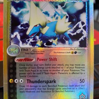 2004 Pokemon Manectric EX Team Aqua VS Team Magma 4 of 95 Reverse Holo Moderately Played