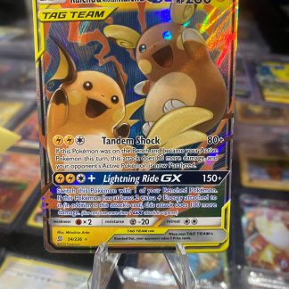 2019 Pokemon Raichu & Alolan Raichu GX Tag Team Unified Minds 54 of 236 Holo Mint