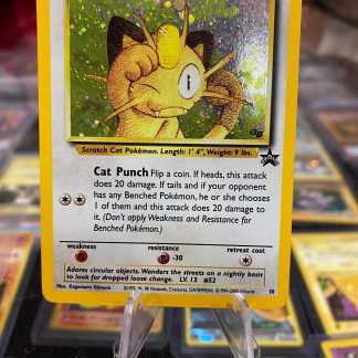 2000 Pokemon Meowth Black Star Promo 10 Holo Lightly Played