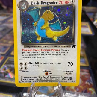 1999 Pokemon Dark Dragonite Team Rocket 5 of 82 Holo Lightly Played