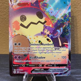 2022 Pokemon Mimikyu Vmax Sword & Shield Brilliant Stars Full Art TG17 of TG30 Holo Mint