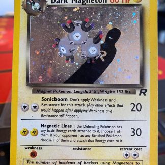 2000 Pokemon Dark Magneton Team Rocket Unlimited 11 of 82 Holo Moderately Played