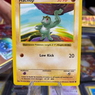 1999 Pokemon Machop Shadowless Base Set 52 of 102 Lightly Played