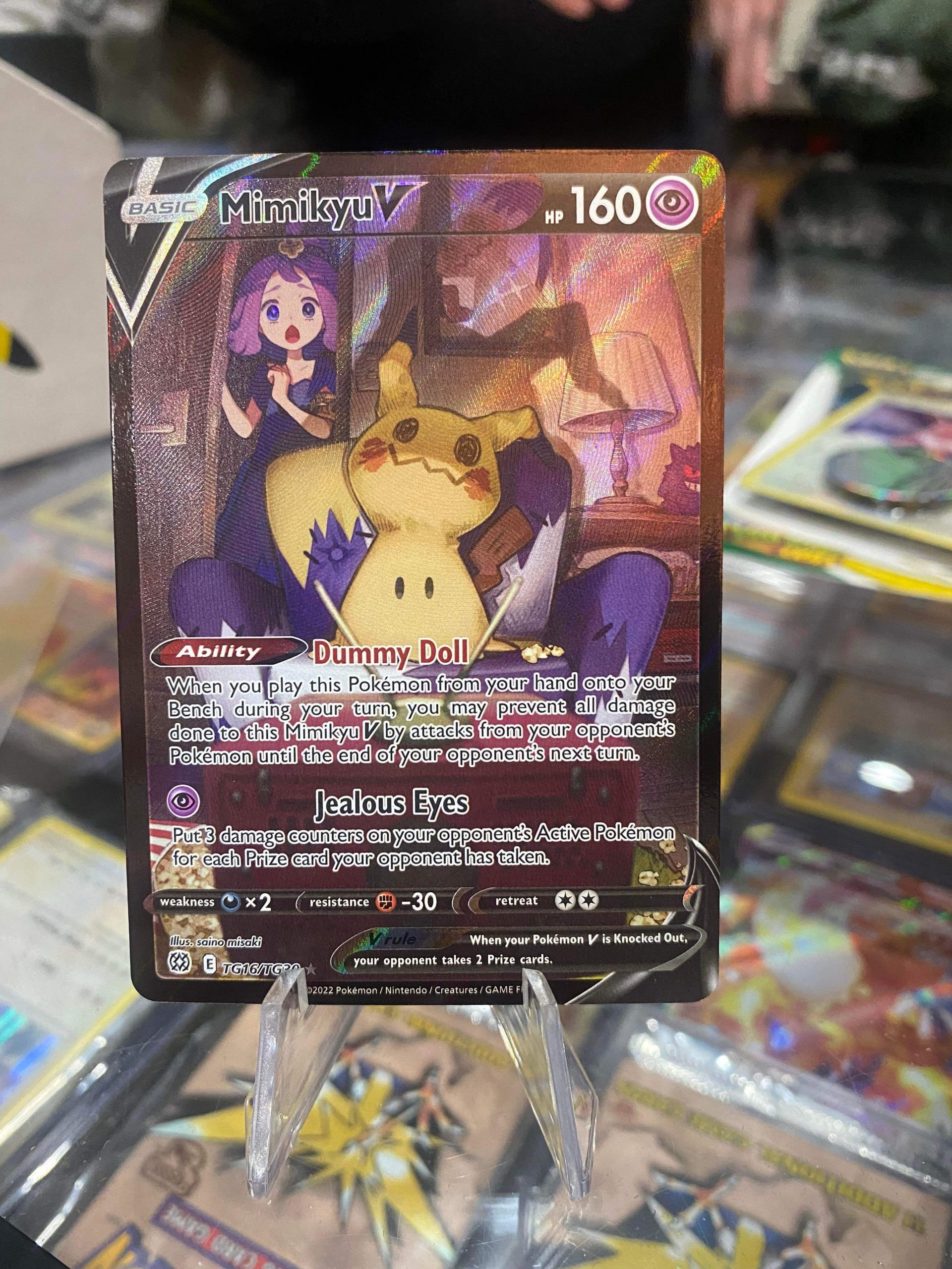 2022 Pokemon Mimikyu V Sword & Shield Brilliant Stars Full Art