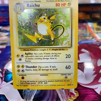 1999 Pokemon Raichu Unlimited Holo Base Set 14 of 102 Mint