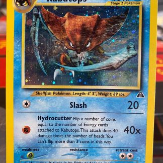 2001 Pokemon Kabutops Neo Discovery Unlimited 6 of 75 Holo Lightly Played