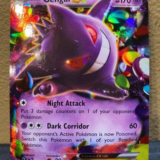 2014 Pokemon Gengar EX Phantom Forces Full Art 34 of 119 Holo Moderately Played