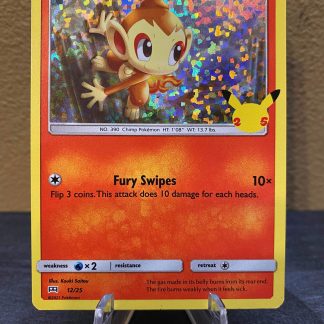 2021 Pokemon Chimchar McDonald's 25th Anniversary 12 of 25 Holo Near Mint