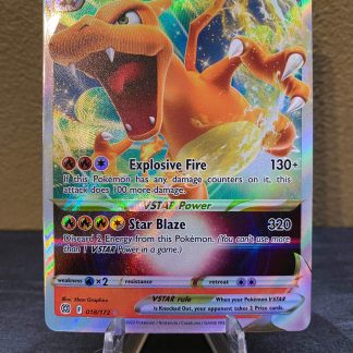 2022 Pokemon Charizard VStar Brillaint Star Full Art 018 of 172 Mint