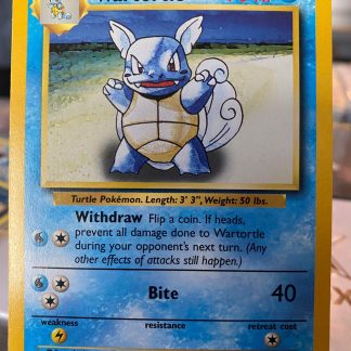 1999 Pokemon Wartortle Uncommon Base Set 42 of 102 Lightly Played