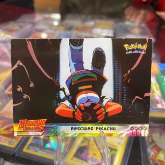 1999 Pokemon Topps Rescuing Pikachu #30 Mewtwo Strikes Back Lightly Played