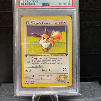 2000 Pokemon L.T. Surge's Eevee 1st Edition Gym Challenge #51 PSA 9 Mint