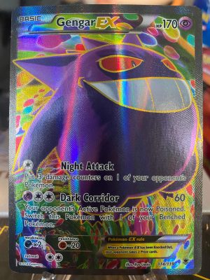 2014 Pokemon Gengar EX Phantom Forces Full Art 114 of 119 Holo Lightly Played