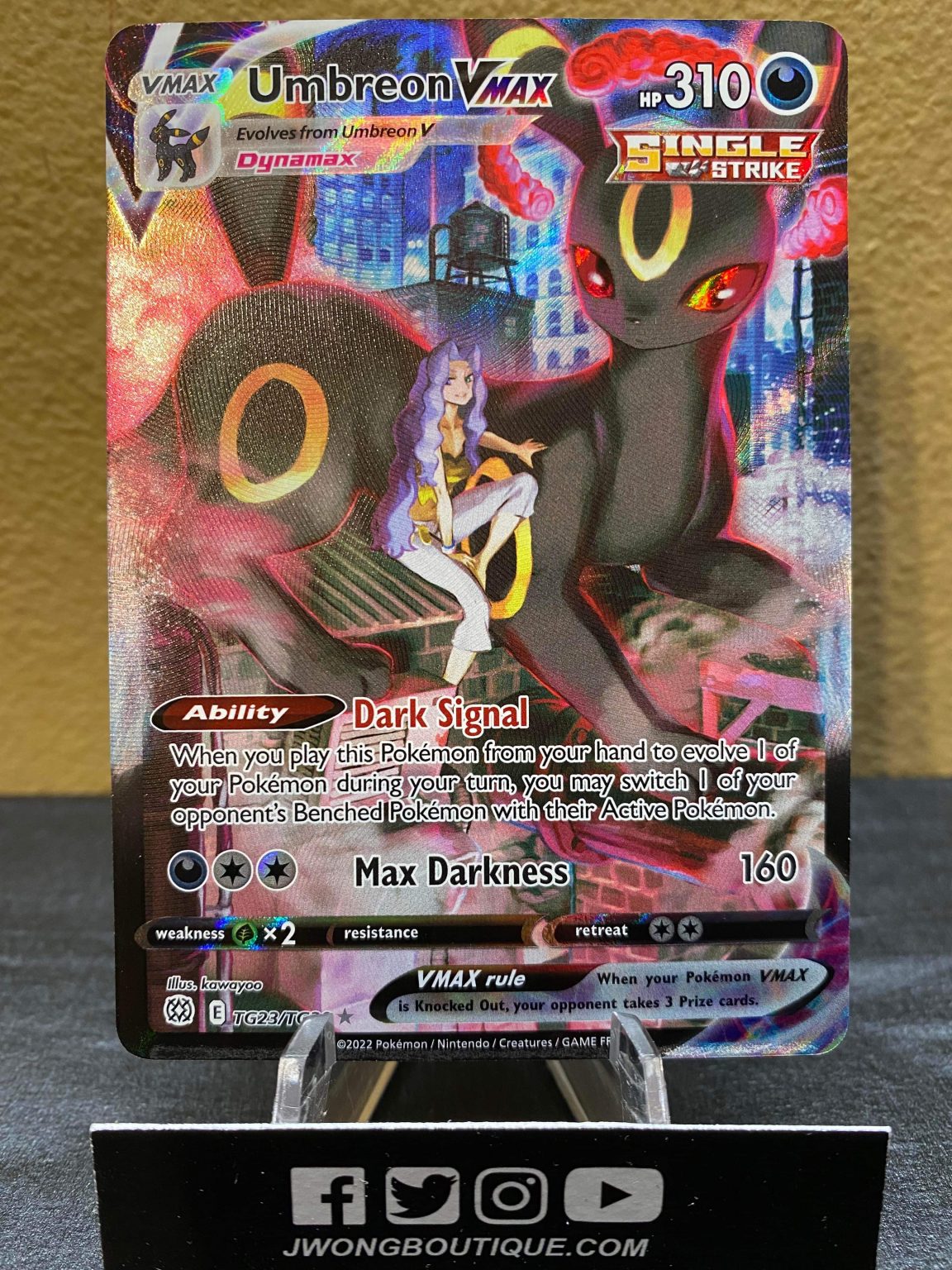 2022 Pokemon Umbreon Vmax Brilliant Stars full Art TG23 if TG30 Holo ...