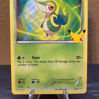 2021 Pokemon Snivy 25th Anniversary Celebrations McDonald's Promo 5 of 25 Holo Mint