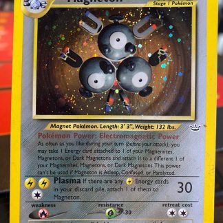 2000 Pokemon Magneton Neo Revelation Unlimited 10 of 64 Holo Moderately Played