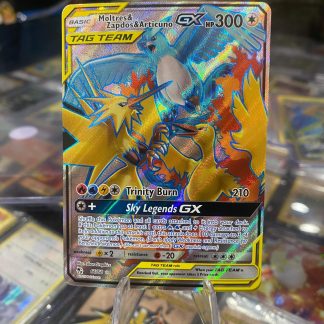 2019 Pokemon Moltres & Zapdos & Articuno GX Tag Team Hidden Fates Full Art 66 of 68 Holo Mint