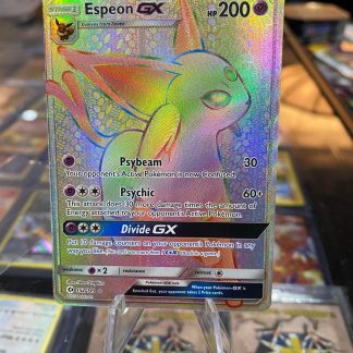 2017 Pokemon Espeon GX Sun Moon Secret Full Art 152 of 149 Rainbow Holo Mint
