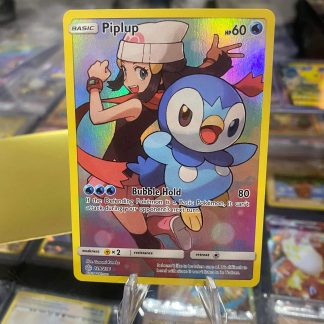2019 Pokemon Piplup Sun & Moon Cosmic Eclipse Full Art 239 of 236 Holo Mint