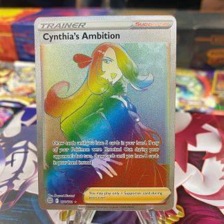 2022 Pokemon Cynthia's Ambition Brilliant Stars Full Art 178 of 172 Raianbow Holo Mint