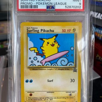 2001 Pokemon Surfing Pikachu Pokemon League Black Star Promo #28 PSA 9 Mint