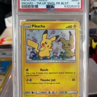 2019 Pokemon Pikachu Sun & Moon Black Star Promo #SM162 Holo PSA 9 Mint