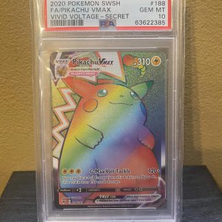 2020 Pokemon SWSH FA Pikachu Vmax Vivid Voltage Secret #188 PSA 10 Gem Mint