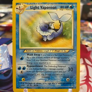 1999 Pokemon Light Vaporeon Neo Destiny 52 of 105 Mint