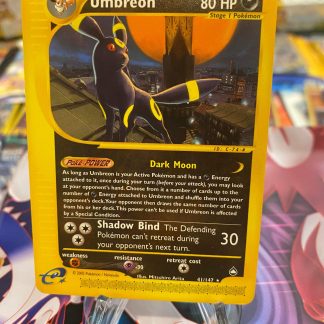 2002 Pokemon Umbreon Aquapolie eReader 41 of 147 Mint