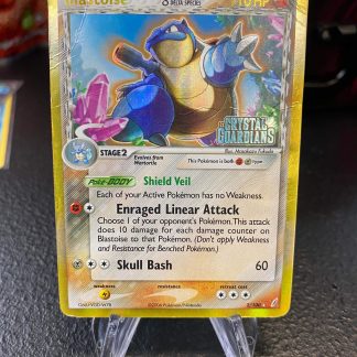 2006 Pokemon Blastoise EX Crystal Guarduans Delta Species 2 of 100 Holo Heavily Played