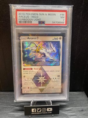 2018 Pokemon Arceus Sun & Moon Forbidden Light #96 Holo PSA 7 Near Mint