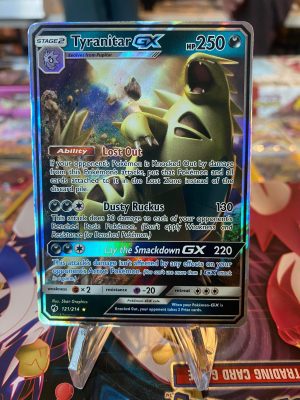 2018 Pokemon Tyranitar GX Lost Thunder Full Art 121 of 214 Holo Mint