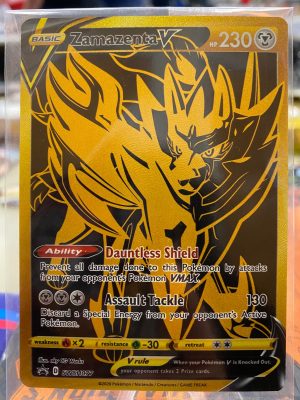 2020 Pokemon Zamazenta V Black Star Promo Black & Gold Card SWSH007 Mint Sealed