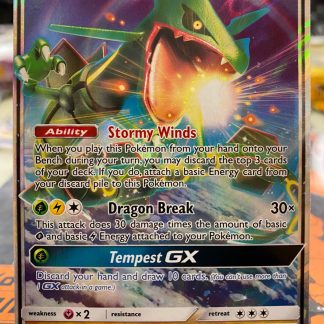 2018 Pokemon Rayquaza GX Sun & Moon Celestial Storm Holo 109 of 168 Near Mint