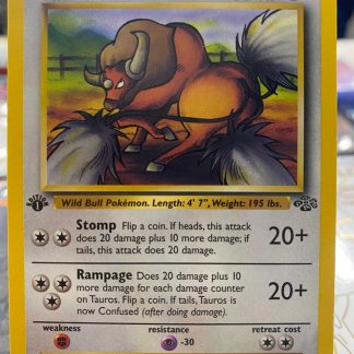 1999 Pokemon Tauros Jungle First Edition 47 of 64 Near Mint