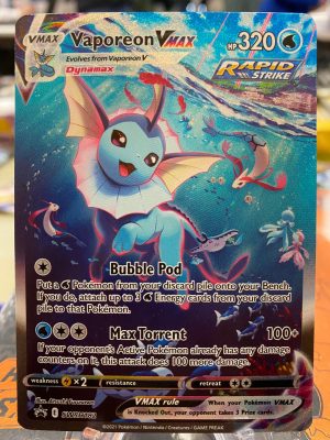 2021 Pokemon Vaporeon VMax Black Star Promo SWSH182 Holo Mint