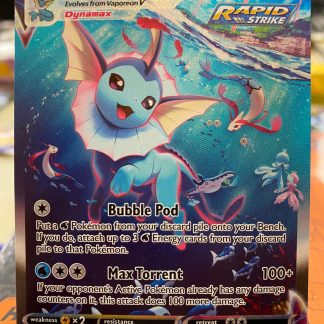 2021 Pokemon Vaporeon VMax Black Star Promo SWSH182 Holo Mint