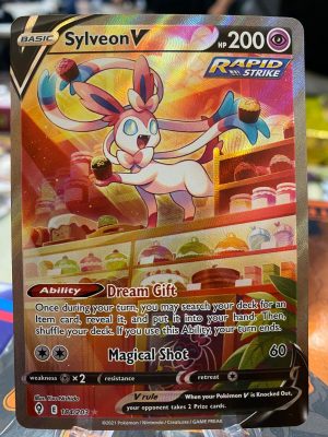 2021 Pokemon Sylveon V Evolving Skies Alternate Full Art 184 of 203 Holo Mint - Image 3