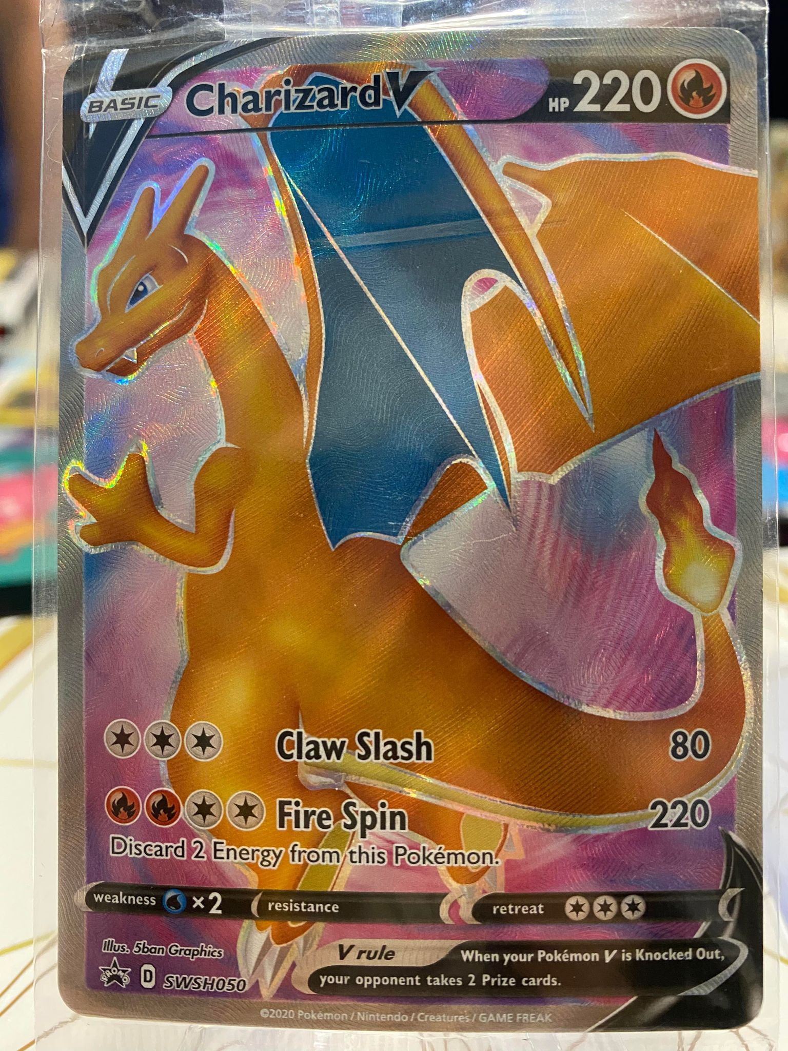 2020 Pokemon Charizard V SWSH Black Star Promo Champion Path Elite ...