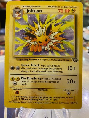 1999 Pokemon Jolteon Jungle None Holo 20 of 64 Moderate Played