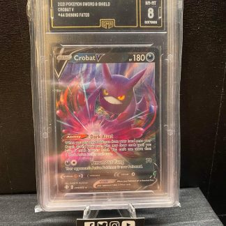 2021 Pokemon Crobat V Sword & Shield Shining Fates #44 GMA 8 Near Mint