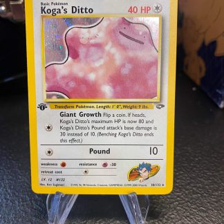 2000 Pokemon 1st Edition Koga's Ditto Gym Challenge 10 of 132 Holo Near Mint