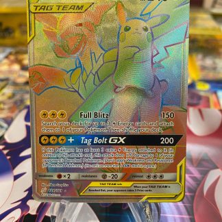 2019 Pokemon Pikachu & Zekrom GX Team Up Full Art 184 of 181 Rainbow Near Mint
