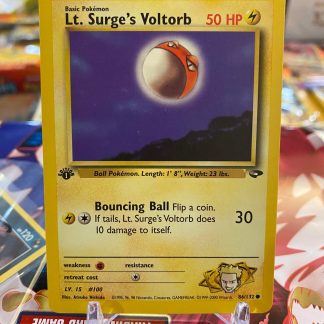 2000 Pokemon Lt. Surge's Voltrob 1st Edition Gym Heroes 86 of 132 Near Mint