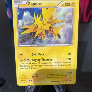 2015 Pokemon Zapdos XY Roaring Skies 23 of 108 Cracked Ice Holo Moderately Played